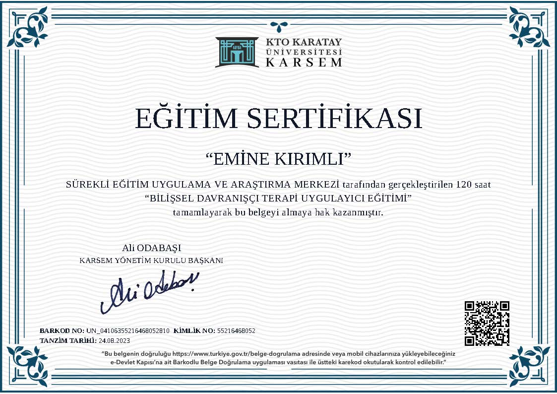 Sertifikalarım